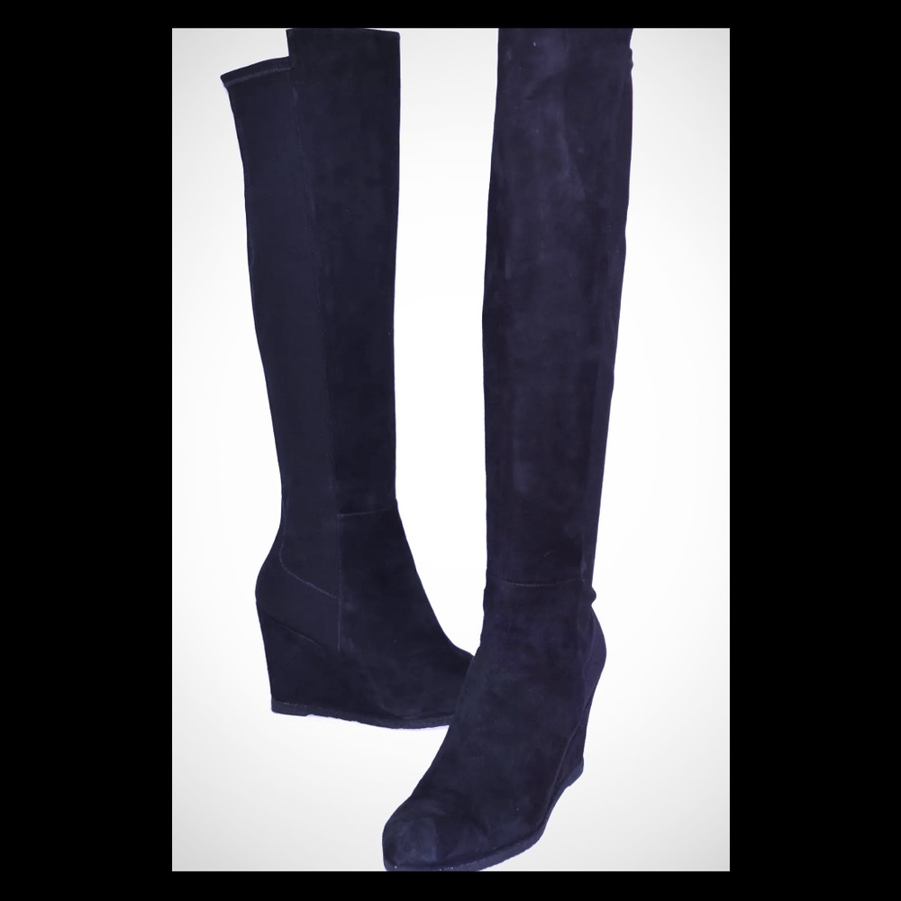 Stuart Weitzman “Demiswoon” 5050 Black Suede Boot